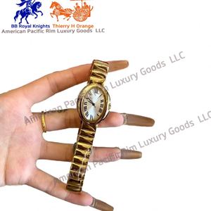 Montres de luxe pour femmes, étanches, cadeau pour petite amie, mode décontractée, montres-bracelets en acier inoxydable à quartz pour femmes, cartiers. - Product Image 5