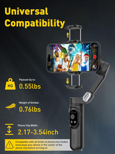 AOCHUAN Smart X ไม้กันสั่นแบบสองตำแหน่งสำหรับโทรศัพท์มือถือ แกนหมุน 3 แกน ป้องกันการสั่นไหว ถ่ายวิดีโอ VLOG พร้อมขาตั้งเซลฟี่ AOCHUAN Smart X Dua - Product Image 6