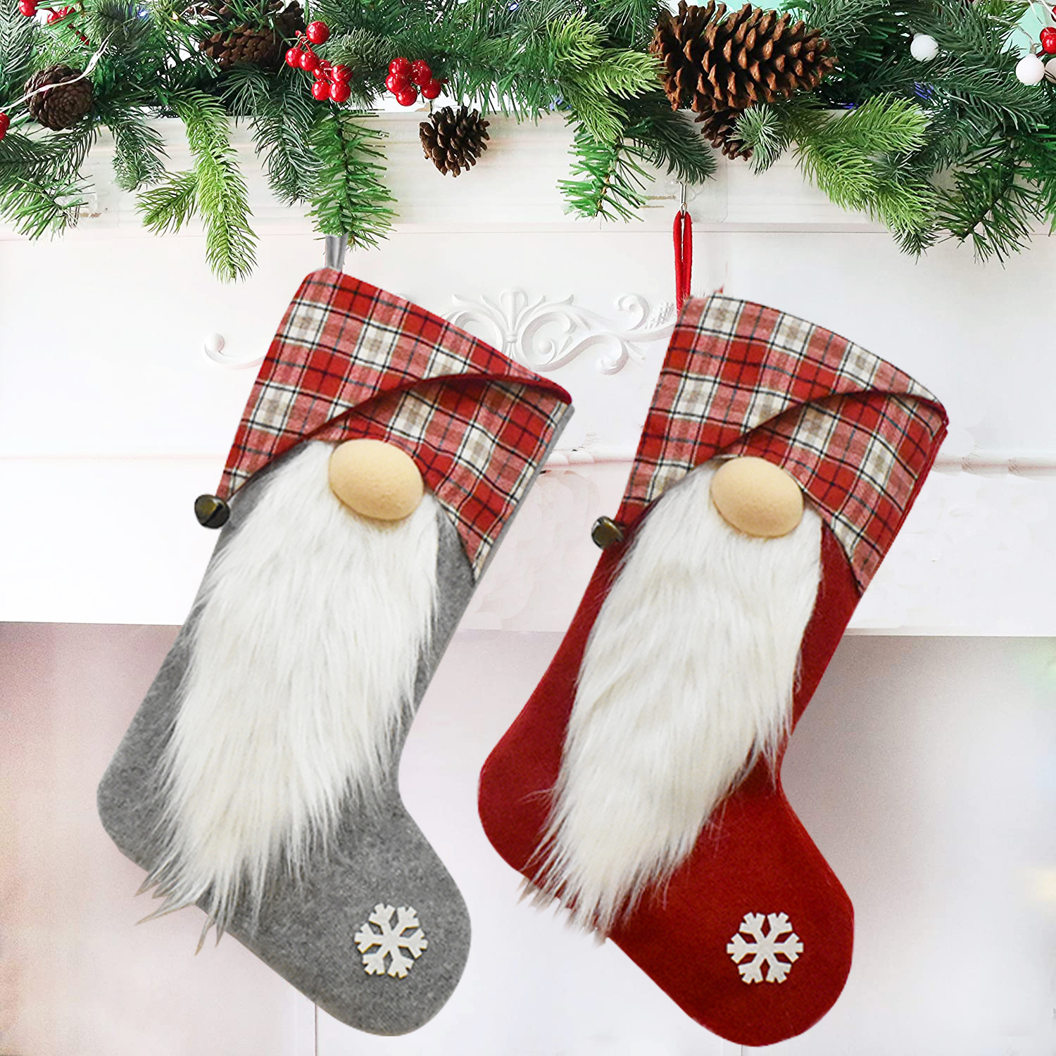 Christmas Events At The Domain 2022 2022 New Amazon Plush Large Xmas Tree Decoration Buffalo Plaid Christmas  Gnome Stockings For Children's Gift Bag - Buy Plush Socks Gift Bags For  Kids Decor Home Ornament Holiday Party Supplies,Embroidery Style