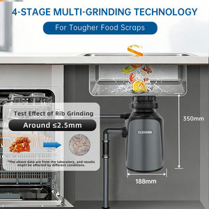 เครื่องกำจัดเศษอาหารในครัวเรือนแบบไฟฟ้า ระบบป้อนต่อเนื่อง ทำจากสแตนเลส พร้อมเทคโนโลยีลดเสียง - Product Image 5