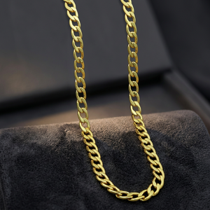 Wholesale 14K 18K 24K Micron Gold Plated Curb Style Chain <b>Necklaces</b>, Modern Chain Design, Brass Chain, <b>Fashion</b> Chains <b>Necklaces</b>. - Product Image 5