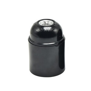 Portalámparas Decorativo Industrial de Baquelita Negro Sin Interruptor, E27 E14 - Product Image 1