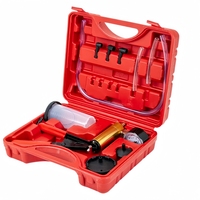 Pompe à vide manuelle portative CiHOO 2-en-1, purgeur de liquide de frein, pistolet d'inflation, kit d'outils de réparation automobile CIHZX01