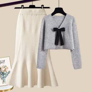 <span class=keywords><strong>Cardigan</strong></span> in maglia con scollo a V rosa dolce con fiocco <span class=keywords><strong>nero</strong></span> abbellito stile Casual - Product Image 6