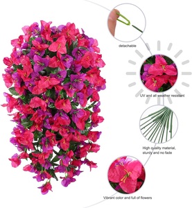 Faux bouganville fiori artificiali <span class=keywords><strong>piante</strong></span> per la decorazione di primavera all'aperto fiori di seta lungo trascinamento viti imballaggio personalizzato - Product Image 5