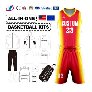 Set Olahraga Basket dewasa, cepat kering bersirkulasi, pemotongan otomatis teknik cetak untuk penggunaan musim panas - Product Image 1