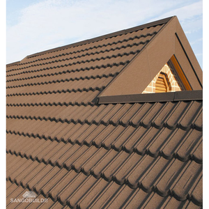 Tuile de toiture légère en acier Galvalume revêtue de pierre, 0,4 mm/0,45 mm, pour la rénovation de maisons - Product Image 2