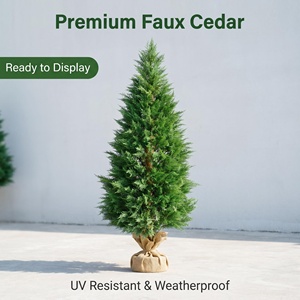 Árbol Artificial de Ciprés, Cedro y Thuja Resistente a los Rayos UV, Árbol Artificial de Hoja Perenne para Decoración de Jardín, Patio y Calle - Product Image 4