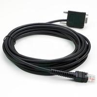 Kabel Data Scanner Barcode Pos RS232 DB9 ke RJ50 Khusus dengan Adaptor Daya untuk Zebra DS3608 DS3678