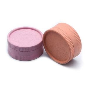 工厂价批发迷你手动定制52/55/56/60/63毫米塑料香草研磨器复古烟雾研磨器可降解2件套 - Product Image 5