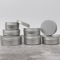 Contenants en aluminium filetés en gros en stock, modèle Lithospermum, pour pommade, crème pour les mains, crème pour le visage, avec bouchon à vis rond, sérigraphiés