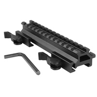Rail en alliage d'aluminium double face incliné à 45 degrés, 20 tours, support de 20 mm, base de lunette, clip de lampe torche à dégagement rapide, haute performance