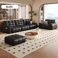 Wohnzimmer Echtleder Elektrisches Relaxsofa Modernes Einfaches Multifunktionales Smart-Kombinationssofa