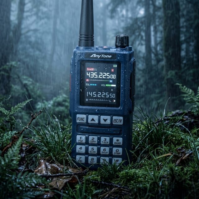 Original AnyTone UVA1 Portable Handheld Radio Dual Band UHF VHF Long Range Transceiver with Encryption Scrambler