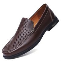 Chaussures de marche confortables pour hommes en cuir véritable, mocassins à enfiler, nouveau design tendance, chaussures de conduite très vendues