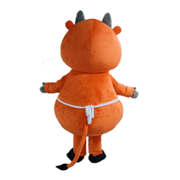 Costume de mascotte de vache personnalisé de dessin animé de festival, costume de dragon gonflable exquis pour la marche, pour la publicité