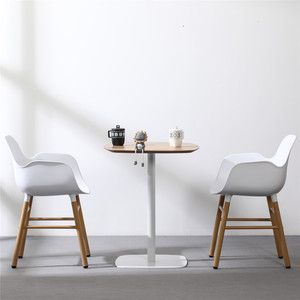 Nhà Máy Bán Buôn Hiện Đại Hình Bầu Dục Quán Cà Phê Đàm Phán Vòng Màu Đen Gỗ Bàn Ăn Tối Cho Nhà Bếp Nhà Hàng Với Ghế Cho Hai - Product Image 1