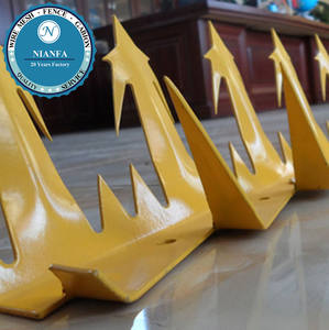 जस्ती इस्पात स्पाइक/रेजर कांटेदार तार विरोधी चढ़ाई दीवार Spikes (गुआंगज़ौ फैक्टरी) - Product Image 3