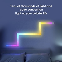 Lampe d'ambiance à LED RGBIC pour décoration intérieure intelligente, barre de lumière animée multicolore, lampe d'ambiance pour salle de jeu, streaming
