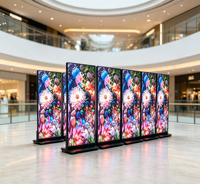 Afficheur numérique portable réglable en hauteur avec LED, panneau d'affichage numérique intérieur fin et léger