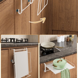 Mueble de Almacenamiento Plegable para <span class=keywords><strong>Encimera</strong></span>, Tablero de <span class=keywords><strong>Cocina</strong></span> Colgante, Estante de Almacenamiento, Mesa <span class=keywords><strong>Auxiliar</strong></span> - Product Image 4