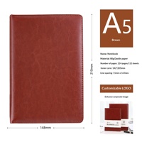 Carnet de notes personnalisé en cuir PU A5 B5, couverture rigide, cadeau d'entreprise, pour le bureau ou l'école