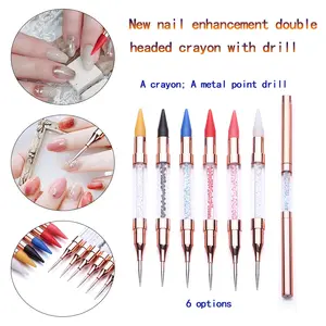 2024 Hot Wax Dotting Pen Nail Art Rose Gold Point Drill Pen Picking Crystal Rhinestone For Nail Art Decoration