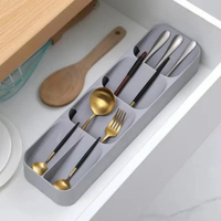 Compartiment vaisselle boîte de rangement cuisine tiroir baguettes couteau fourchette cuillère boîte de rangement mode maison multi-fonction couverts boîte