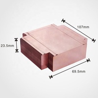 Radiateur à ailettes en cuivre haute densité pour alimentation électrique, dissipateur thermique de CPU d'ordinateur industriel, personnalisable, série 6000, découpe de cuivre