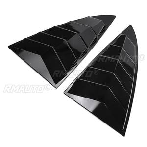 2pcs Car Rear <b>Window</b> Shutter <b>Cover</b> Trim <b>Window</b> Louver Side Vent Trim For Tesla Model 3 2018-2019 Accessories - Product Image 2