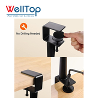 Pieds de table réglables WELLTOP en métal avec pince, en fonte, pour bricolage, bureau, café, salle à manger, hôpital, extérieur