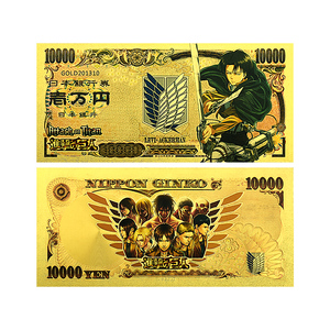 Billet de banque doré Anime 10000 Yen Japon, Carte de collection, Cadeau pour fans de <span class=keywords><strong>Manga</strong></span>, Souvenir - Product Image 3