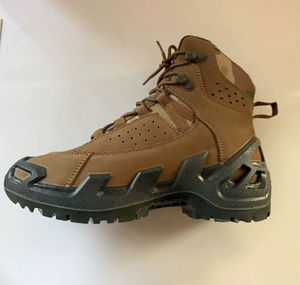 Bottes mi-hautes en cuir de vachette suédé brun foncé TSB07, bottes de randonnée en cuir de vachette pour 4 saisons - Product Image 4