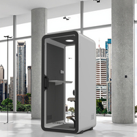 UNIBOOTH Cabines de Travail Portables Modernes Multifonctionnelles Personnalisables, Cabine de Réunion Insonorisée pour Bureau à Domicile et Bureaux