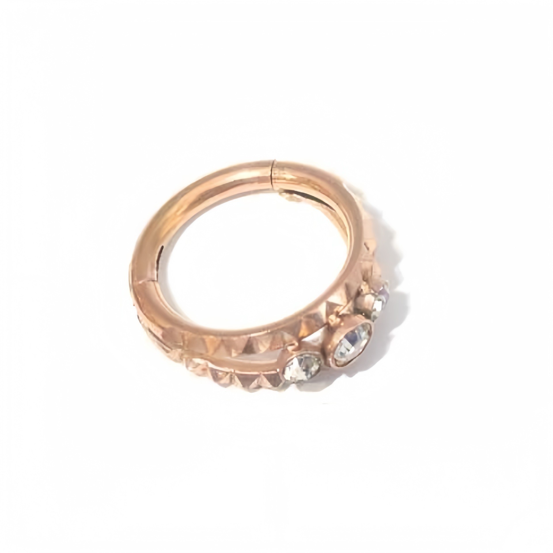 Or rose avec diamants