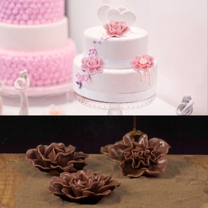 แม่พิมพ์ซิลิโคนสำหรับทำเทียนหอมกลิ่นดอกไม้วันวาเลนไทน์ รูปทรงดอกกุหลาบ ดอกโบตั๋น ดอกเบญจมาศ สำหรับทำช็อกโกแลตและสบู่ - Product Image 5