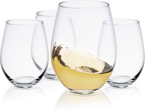 Copa de Vino sin Tallo de 550 ml con Logotipo Personalizado, Grabado Láser, para Vino Tinto y Blanco, Cristalería al por Mayor para Regalos de Boda y Eventos - Product Image 1