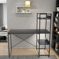 Bureau d'ordinateur moderne en acier avec étagère Meubles en bois et fer MDF pour la maison, l'école ou l'hôtel Meubles de salon élégants