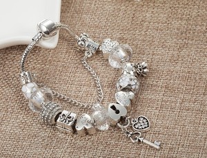 Bracelet diy pour enfants, breloques en forme de cœur, serrure de carte, breloques à bonbons, meilleur cadeau, pièces - Product Image 4