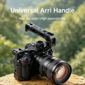 ด้ามจับกล้อง ARRI อเนกประสงค์ ทำจากอะลูมิเนียม พร้อมช่องเสียบอุปกรณ์เสริมแบบ Cold Shoe รูสกรู 1/4" และ 3/<span class=keywords><strong>8</strong></span>" สำหรับกล้อง DSLR และ Mirrorless Cage - Product Image 2