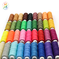 Benang Lilin Bulat Poliester Ramah Lingkungan dengan Daya Tahan Tinggi 0.45mm 40m Set untuk Pembuatan Gelang Menjahit & Merajut