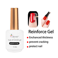Le renfort dur d'ODM 15ML imbibent le gel de renfort de base d'ongle de construction de nivellement automatique pour le salon