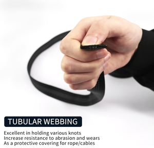 1インチ織りナイロンウェビングストラップ/チューブ状クライミングストラップ、ヘビーデューティーレスキュークライミングハーネス、ロックワーク、消防、環境に優しい - Product Image 4