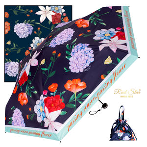 Real Star UPF50 + parapluie pour femme de haute qualité à impression globale à cinq plis joli sac à main <span class=keywords><strong>petit</strong></span> mini <span class=keywords><strong>parasol</strong></span> <span class=keywords><strong>parasol</strong></span> - Product Image 4