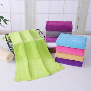 ผ้าขนหนูไมโครไฟเบอร์สำหรับเช็ดผม 35x75 ซม. แห้งเร็ว สีพื้น สำหรับใช้ในบ้าน - Product Image 3