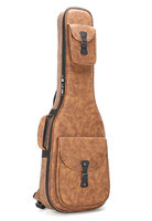 Étui pour guitare acoustique électrique personnalisé en cuir brun GB18 RM, Rainbow Music, durable, anti-poussière, léger, résistant à l'eau