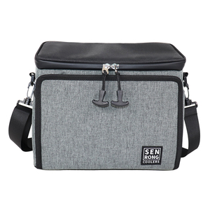 SENDA Foldable Insulated Cooler Bag 15L Camouflage Pattern Waterproof with Can Holder Gray Textile Zipper Closure for Lunch - Product Image 2