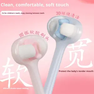 Spazzolino a Tre Lati a Forma di Zampa di Gatto con Setole Morbide e Tre Testine per la Cura dei Denti dei Bambini dai 6 ai 12 Anni, Vendita all'Ingrosso per Studenti - Product Image 4