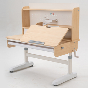 Bằng gỗ Ergonomic trẻ em đọc bảng với kệ sách đồ nội thất nhà Chiều cao có thể điều chỉnh nghiên cứu Bàn và ghế cho trẻ em - Product Image 5