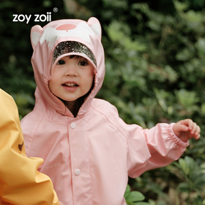 Imperméable pour enfants Zoyzoii, série animaux, 100% polyester, imperméable, imprimé, <span class=keywords><strong>veste</strong></span> de <span class=keywords><strong>pluie</strong></span> pour enfants, <span class=keywords><strong>veste</strong></span> de <span class=keywords><strong>pluie</strong></span> pour filles, vêtements d'extérieur - Product Image 4